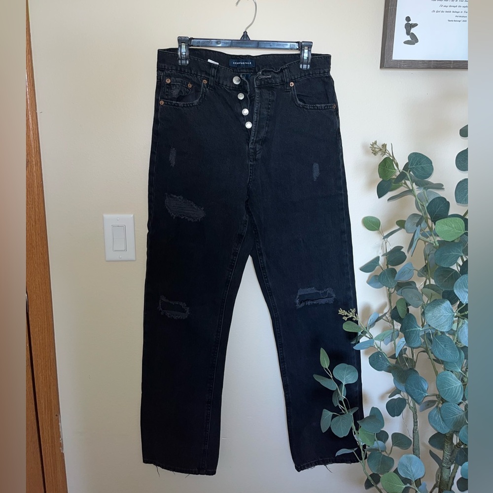 Aeropostale Black 90s Baggy Jeans